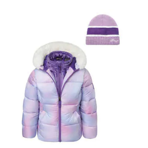 Snozu girls jacket w/hat - Picture 6 of 7